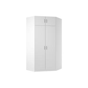 Armario de esquina 2 puertas - L117 cm - Blanco - BELOMY