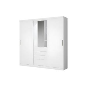 Armario 2 puertas correderas - Espejo y cajones - Largo 240…