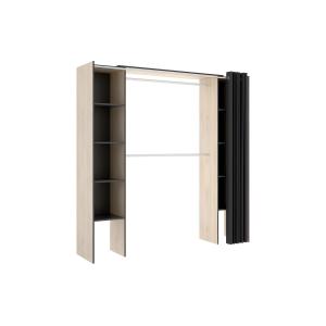Armario ropero extensible DORIAN con cortina - Ancho 110/18…