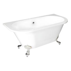 Bañera semi-exenta retro con patas - 154 L - 150 x 74 x 61…