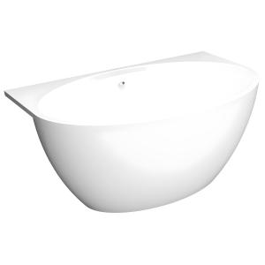 Bañera semi-exenta ovalado - 197 L - 151 x 94 x 60 cm - Bla…