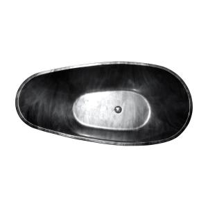 Bañera exenta MARBELA - 180x85x58cm - Efecto mármol - Negro…