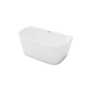 Bañera semi exenta - 175L - 130 x 715 x 58 cm - blanco - Ac…