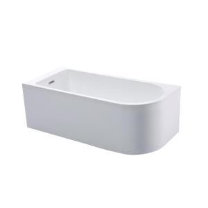 Bañera esquinera - 201L - 150 x 75 x 58 cm - blanco - Ángul…
