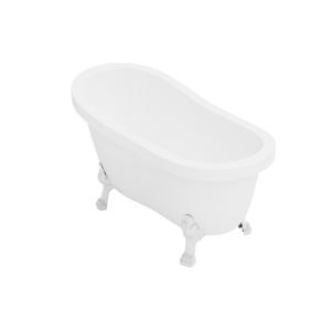 Bañera exenta retro con patas de león blancas - 171 L - 145…