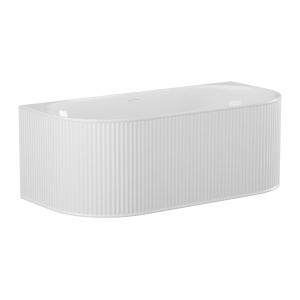 Bañera semicircular - 240L - 170 x 80 x 60 cm - Blanco mate…