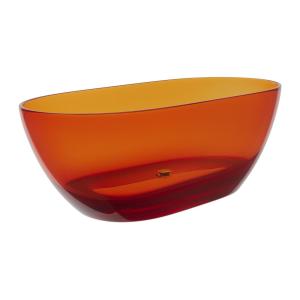 Bañera isla translúcida - 292L - 160 x 72 x 56 cm - Naranja…