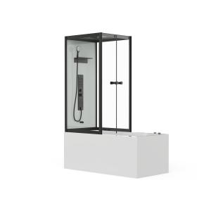 Bañera con ducha - Perfiles negros - L150 x P75 x Alt. 215…