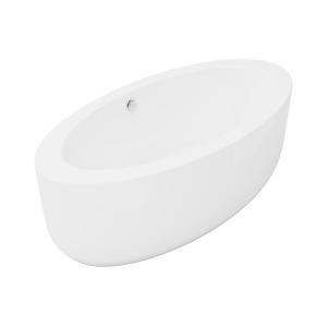 Bañera de pie ovalada - 251 L - 185 x 90 x 58 cm - Blanca -…