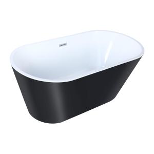 Bañera exenta design - 201 L - 150 x 70 x 58 cm - Negro - T…