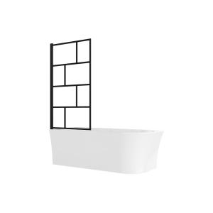 Bañera ducha blanca con mampara giratoria - 201 L - Ángulo…