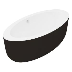 Bañera exenta ovalada - 251 L - 185 x 90 x 58 cm - Negro -…