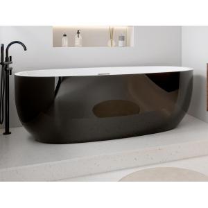 Bañera independiente - 238L - 170 x 80 x 58 cm - Negra - Ac…