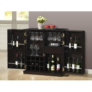 Mueble de bar GORDON - Hevea & MDF - Wengué