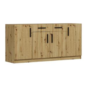Aparador con 4 puertas y 2 cajones - Natural - MEROLIA