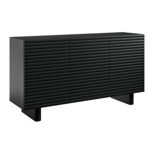 Aparador con 3 puertas de MDF - Negro - LUDIMA