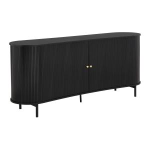 Aparador con 2 puertas correderas de MDF - Negro - SEVATO
