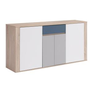 Aparador con 4 puertas y 1 cajón - Multicolor - FILUTIA