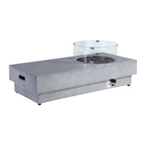 Mesa brasero rectangular de gas de MGO efecto hormigón - Ho…