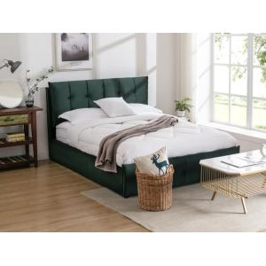 Cama arcón 160 x 200 cm - Terciopelo - Verde   colchón - OL…
