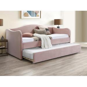 Cama nido extensible 2 x 90 x 190 cm - Terciopelo - Rosa -…