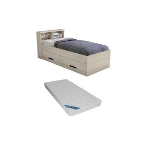 Cama BORIS con espacios de almacenaje - Roble - 90x190cm -…