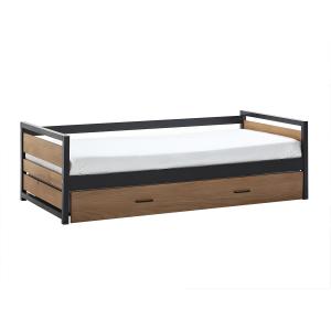 Cama nido industrial BOSTON - 2x90x190 cm - MDF pino y meta…