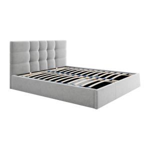 Cama arcón 140 x 190 cm - Tela - Gris - ELIAVA de Pascal Mo…