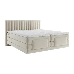 Conjunto completo boxspring cabecera con costuras verticale…