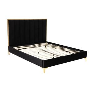 Cama CLARISSE con cabecero con costuras verticales - 160 x…