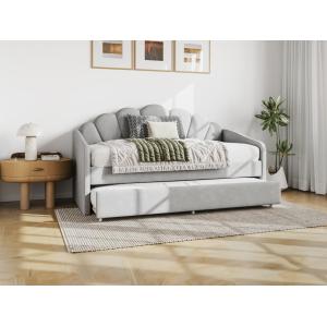 Cama nido con forma de concha 2 x 90 x 190 cm - Terciopelo…