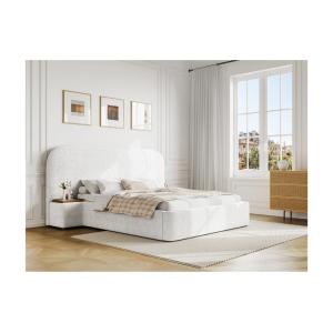 Cama arcón 140 x 200 cm con mesillas - Tela de rizo - Blanc…