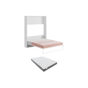 Cama abatible vertical 160 x 200 cm - Apertura manual - Bla…