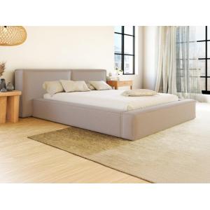 Canapé abatible 140 x 190 cm - Tela - Beige - TIMANO de Pas…