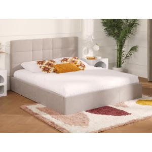 Cama arcón 180 x 200 cm - Tela - Beige - ELIAVA de Pascal M…