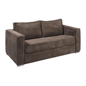 Sofá cama de 4 plazas de pana marrón - Cama de 160 cm - Col…