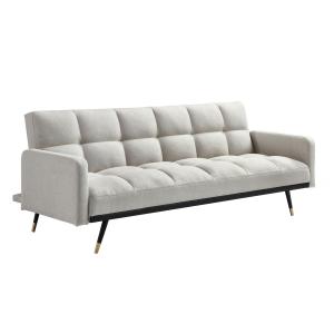 Sofá cama de 3 plazas de tela beige - ROREMA