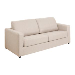 Sofá cama de 3 plazas con apertura italiana en tela beige -…