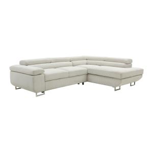 Sofá rinconera derecho de pana beige NURAZIO