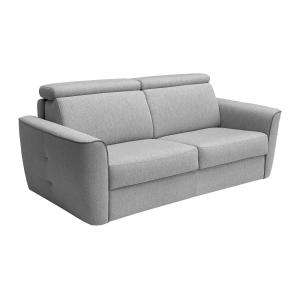 Sofá cama de 4 plazas en tela gris claro - 160 cm de ancho…