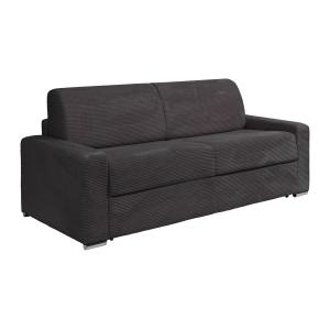 Sofá cama de 4 plazas de apertura rápida de pana gris antra…