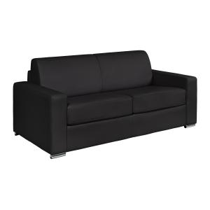 Sofá 3 plazas rápido en cuero de búfalo negro - Cama de 140…
