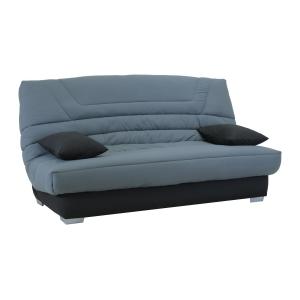 Sofá cama clic-clac de microfibra TULSA con colchón BULTEX…