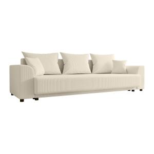 Sofá cama de 3 plazas de pana beige NESSARO