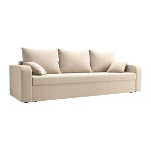 Sofá cama de 3 plazas de tela beige ONABIA