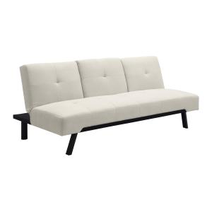 Sofá cama de tela - Respaldo central abatible - beige - PRA…