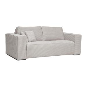 Sofá cama 3 plazas de apertura rápida en terciopelo beige d…
