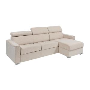 Sofá cama esquinero reversible tipo italiano de tela beige…