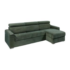 Sofá cama esquinero reversible tipo italiano de pana verde…