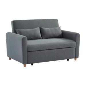 Sofá cama de 2 plazas de tela AYLA - Gris